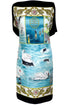 Amanda "Birds of Hyde Park/Ginkgo Leaves" Silk Scarf Tunic